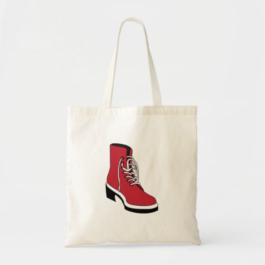 Zwarte Rode Westernlaarzen Tote Bag (Voorkant)