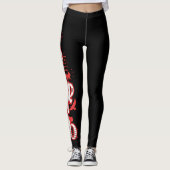 Zwarte rode wilde leggings Colorado (Voorkant)
