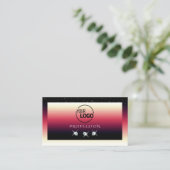 Zwarte rode witte gradiënt met reservediamanten Vo Visitekaartje (Staand voorkant)