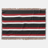 Zwarte rode witte streep met schroefdraad deken (Voorkant)