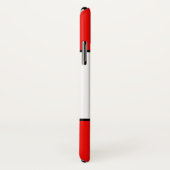 Zwarte rode witte strepen Case-Mate iPhone case (Achterkant / rechts)