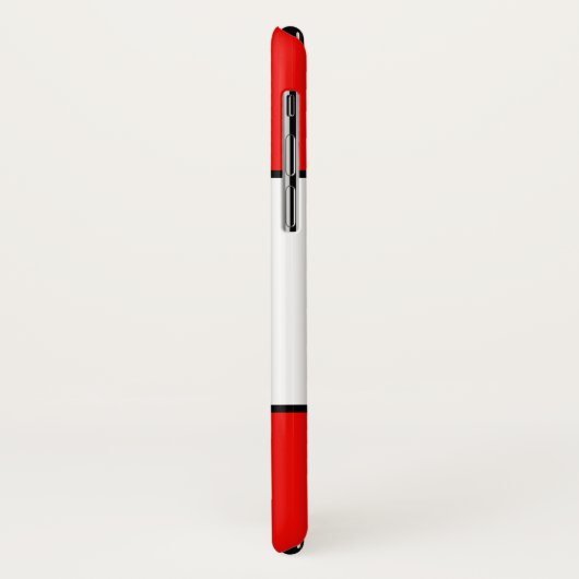 Zwarte rode witte strepen Case-Mate iPhone case (Achterkant/links)