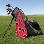 Zwarte Rode Zonnebril Patroon Golfhanddoek (Groen)