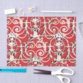 zwarte rode zwart Damask-ontkoppeling Tissuepapier (Craft)