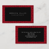  zwarte rode zwarte Patroon Professional Visitekaartje (Voorkant / Achterkant)