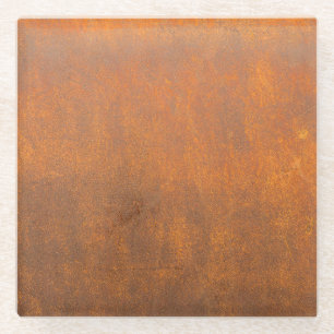 Zwarte roest, metalen textuur close-up. glazen onderzetter