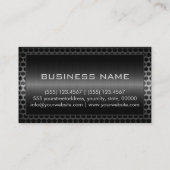 Zwarte roestvrij staal Moderne metalen grens Visitekaartje (Achterkant)