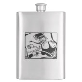 Zwarte roestvrijstalen erlenmeyer voor dames flacon (Voorkant)