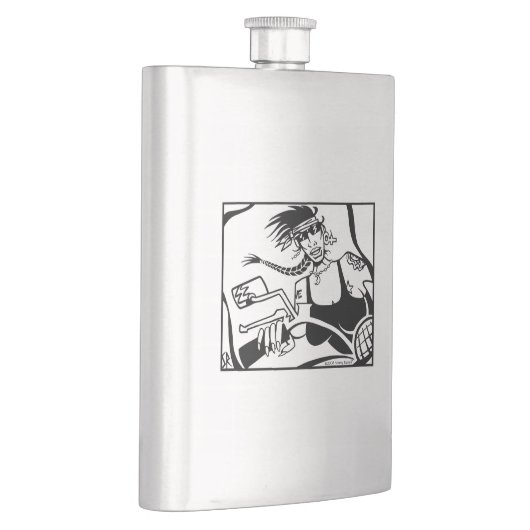 Zwarte roestvrijstalen erlenmeyer voor dames flacon (Rechts)