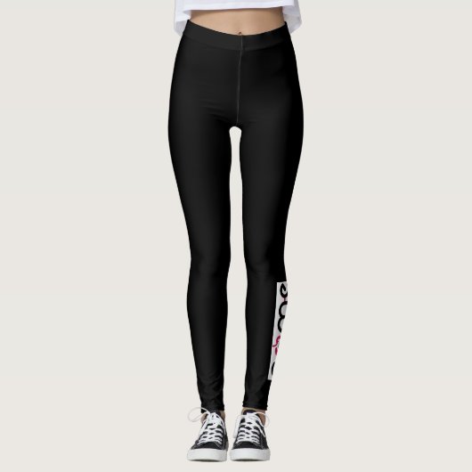 Zwarte rog leggings (Voorkant)