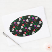 zwarte rok ovale sticker (Envelop)