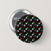 zwarte rok ronde button 5,7 cm (Voorkant /achterkant)