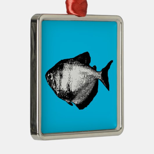 Zwarte rok Tetra Metalen Ornament (Rechts)