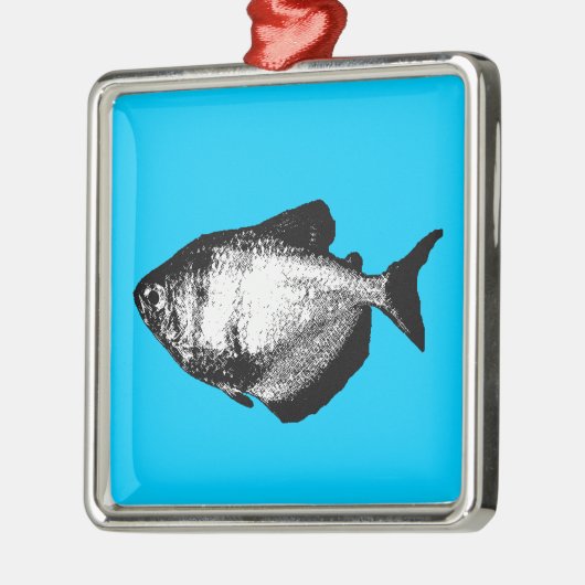 Zwarte rok Tetra Metalen Ornament (Links)