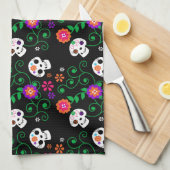 zwarte rok theedoek (Quarter Fold)