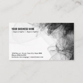 Zwarte rokerachtergrond visitekaartje (Achterkant)