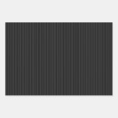 Zwarte & rokerige zwarte smalle verticale strepen inpakpapier vel (Voorkant 2)