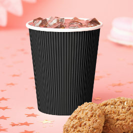 Zwarte & rokerige zwarte smalle verticale strepen papieren bekers