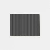 Zwarte & rokerige zwarte smalle verticale strepen post-it® notes (Voorkant)