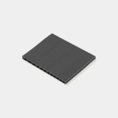 Zwarte & rokerige zwarte smalle verticale strepen post-it® notes (Schuin)