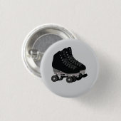 Zwarte rollerschaatsen knop ronde button 3,2 cm (Voorkant /achterkant)