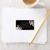 Zwarte Romantische Bloom Bloemen Pioenbloem Etiket (Insitu)