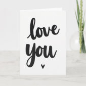 Zwarte Romantische Liefde Kaart (Voorkant)