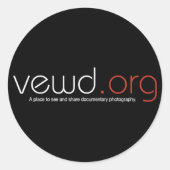 Zwarte ronde sticker (Voorkant)