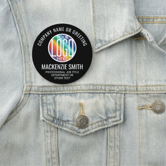 Zwarte Ronde voor professionele Logo Naamplaatje (In situ)