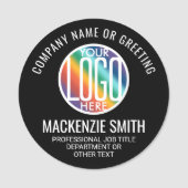 Zwarte Ronde voor professionele Logo Naamplaatje (Voorkant)