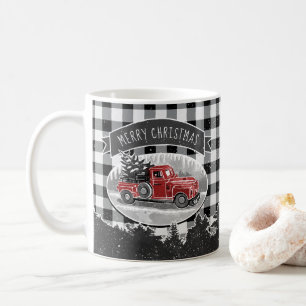  zwarte rondweg Buffalo met kerstmis Koffiemok