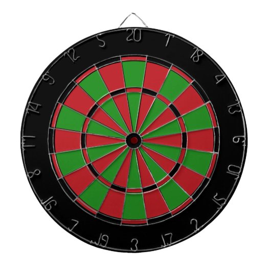 Zwarte Rood- en Groene Dart Board Dartbord (Voorkant)