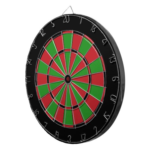 Zwarte Rood- en Groene Dart Board Dartbord (Voorkant Rechts)