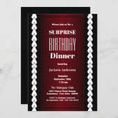 Zwarte Rood en witte verrassingen, avondeten Kaart (Voorkant / Achterkant)