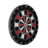 Zwarte Rood- en Wittekentaart Dartbord (Voorkant Links)