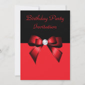 zwarte Rood Rooddiamantboot Birthday Kaart (Voorkant)