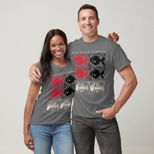 Zwarte roodbaars t-shirt (Unisex)