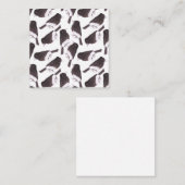 Zwarte roofvogels waterverf informatiekaartje (Voorkant / Achterkant)