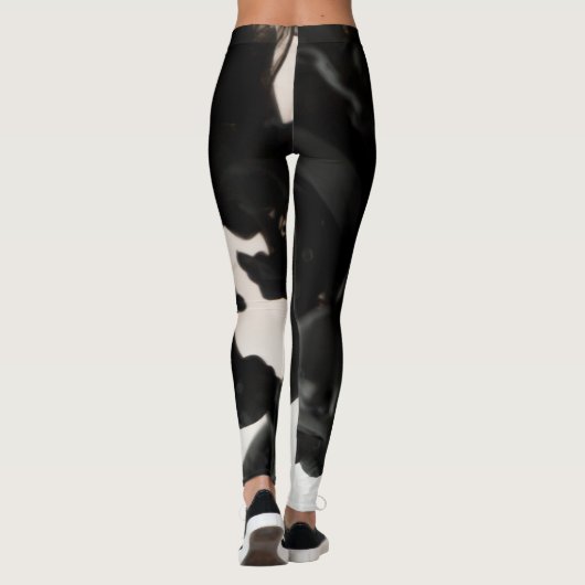 Zwarte rook - bewerkbare tekst leggings (Achterkant)