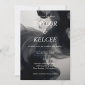 Zwarte rook  bruiloft kaart (Voorkant)