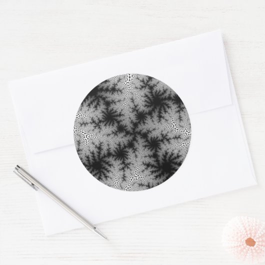 Zwarte-Rookbril Ronde Sticker (Envelop)