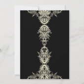 Zwarte roomgrijze skelet kaart (Achterkant)