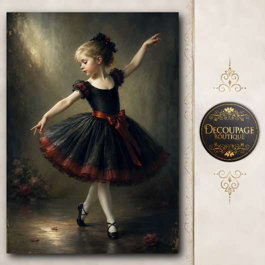 Zwarte Roos Ballet Prinses Ballerina Tissuepapier