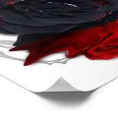 Zwarte Roos Bloedbloedingen Surreëel gotisch Poste Poster (Hoek)