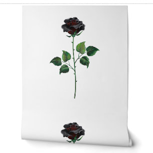 Zwarte roos bloem behang