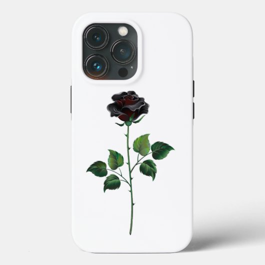 Zwarte roos bloem Case-Mate iPhone case (Achterkant)