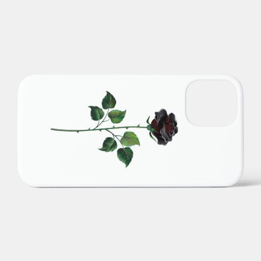Zwarte roos bloem Case-Mate iPhone case (Achterkant (horizontaal))
