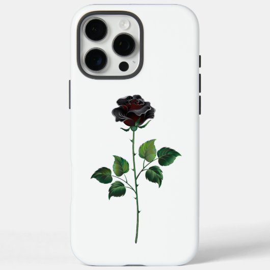 Zwarte roos bloem Case-Mate iPhone case (Achterkant)