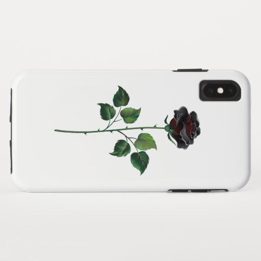 Zwarte roos bloem Case-Mate iPhone case (Achterkant (horizontaal))