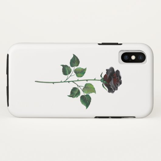 Zwarte roos bloem Case-Mate iPhone case (Achterkant (horizontaal))